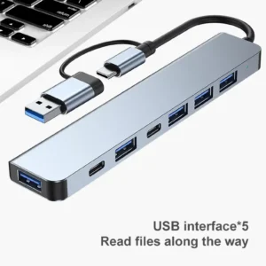 Caltrik Generic 7-in-1 USB-C hub – USB-C laptops/tablets – Unbranded Bulk Supply